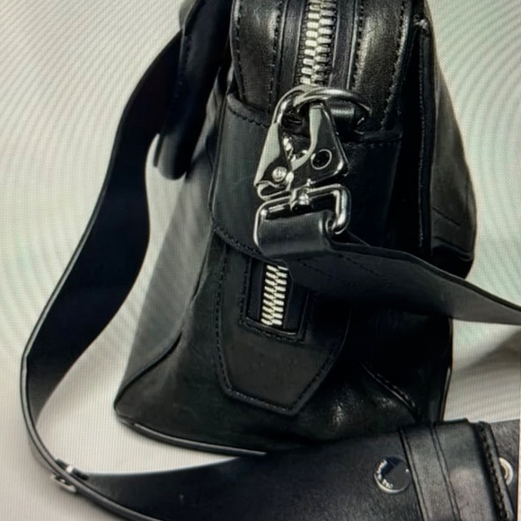 Rag & Bone Pilot Black Leather Satchel Bag - Picture 2 of 7